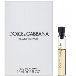 Dolce &amp; Gabbana Velvet Vetiver 1, 5 ML 0, 05 fl. un oz. muestra oficial de perfume probador de perfume