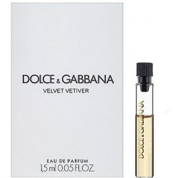 Dolce &amp; Gabbana Velvet Vetiver 1.5 ML 0.05 fl. oz. official perfume sample fragrance tester