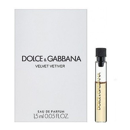 Dolce &amp; Gabbana Velvet Vetiver 1.5 ML 0.05 fl. oz. official perfume sample fragrance tester