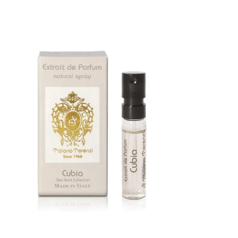 TIZIANA TERENZI Cubia Extrait de parfum 0.05 OZ 1.5 ML official perfume sample fragrance tester TIZIANA TERENZI Cubia Extrait de parfum 0.05 OZ 1.5 ML official perfume sample fragrance tester