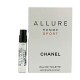 Chanel Allure Homme Sport 1,5 ml 0, 05 fl. ein liter. offisielle parfymprøver