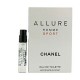 Chanel Allure Homme Sport 1.5ml 0.05 fl. oz. échantillons officiels de parfum testeur de parfum