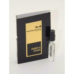 Mancera AMBER AND ROSES muestra de perfume oficial 2ml 0.06 fl. oz.