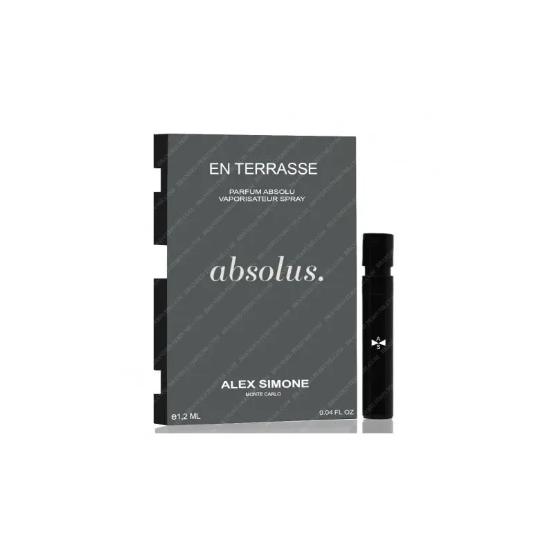 Alex Simone En Terrasse Parfum Absolu 1.2ml 0.04 fl. oz. resmi parfüm örnekleri parfüm tester