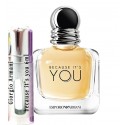 Giorgio Armani because it's you Muestras de Perfume probador de perfume