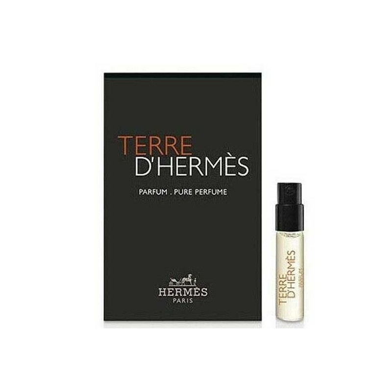 Hermes Terre D'Hermes Parfum Pure Perfume 2ml 0.06 fl.oz. official perfume samples perfume tester