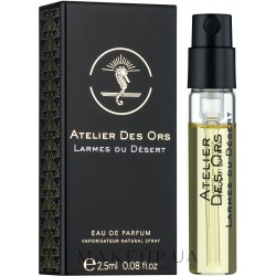 Atelier Des Ors Larmes du Desert 2,5ml 0,08 fl. oz. Campioni ufficiali di profumo tester di profumo