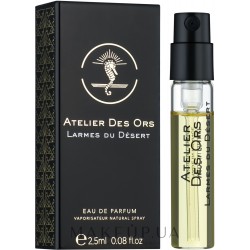 Atelier Des Ors Larmes du Desert 2,5 ml 0,08 fl. ein liter. Offisielle parfymeprøver