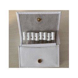 Creed official perfume sample set with luxury leather case - womens 8 x 1.7 ml 8 x 0.055 fl. oz. fragrance tester