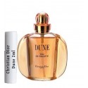 les échantillons Christian Dior Dune testeur de parfum